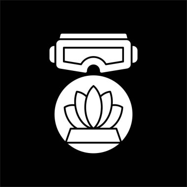 Nilüfer çiçeği simgesinin vektör çizimi, logo ve simge için imzalayın.