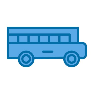 Okul servisi simgesi, vektör illüstrasyonu basit tasarım