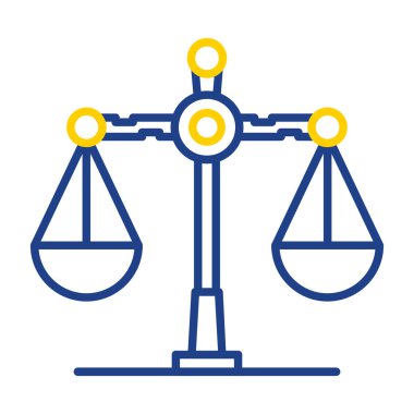 adalet sembolü web simgesi illüstrasyonu 