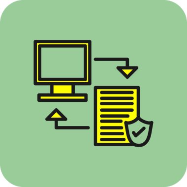 veri aktarım simgesi, vektör illüstrasyonu 