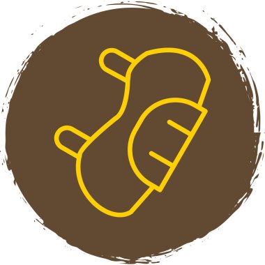 Bir kahve fincanının basit simgesi, vektör illüstrasyonu