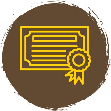 Sertifika simgesi, eğitim konsepti, vektör illüstrasyonu