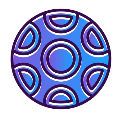 düz futbol topu simgesi, vektör illüstrasyonu