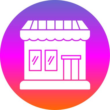 Market simgesinin vektör illüstrasyonu