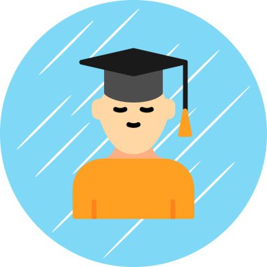 öğrenci web simgesi, vektör illüstrasyonu 