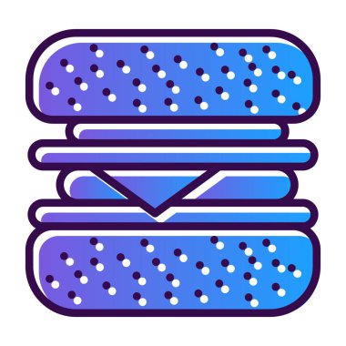 Bir yığın ekmek ikonu. Beyaz arkaplanda izole edilmiş web için renk ekmek vektör simgesi izometriği