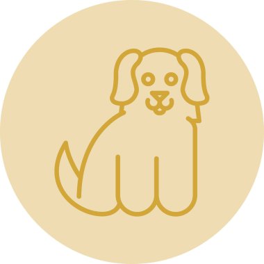 köpek simgesi, vektör illüstrasyonu basit tasarım