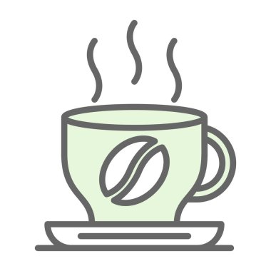 sıcak kahve simgesi, vektör illüstrasyonu