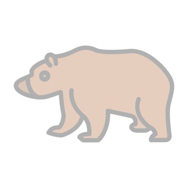 Ayı simge vektör web ve mobil uygulaması tasarımı, ayı logo kavramı için izole üzerinde beyaz arka plan