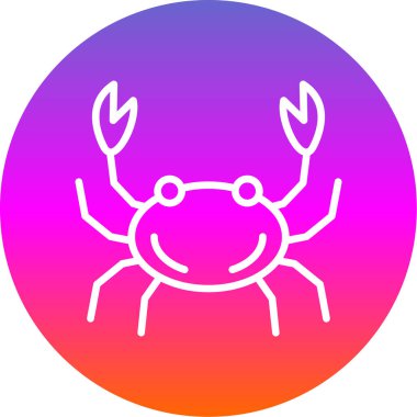 Yengeç simgesi vektör illüstrasyonu 