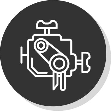 motor simgesi, vektör illüstrasyonu basit tasarım