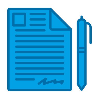 Dosya belgesi simgesi, Sözleşme web işareti, vektör illüstrasyonu