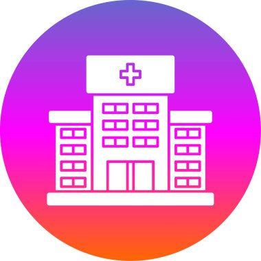 Hastane web simgesi basit illüstrasyon 