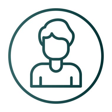 Benzersiz erkek vektör simgesi