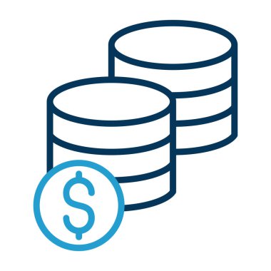 para sikke simge vektör çizim