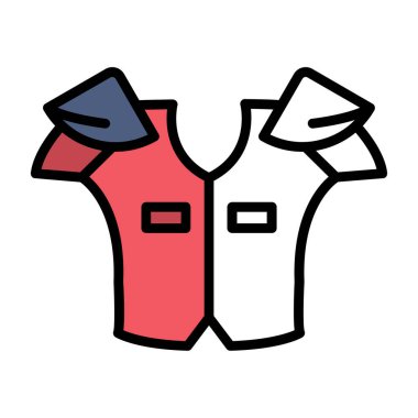 Kumaş gömlek ikonu vektör illüstrasyonu