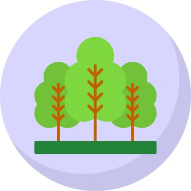 Ağaç. Web simgesi basit illüstrasyon