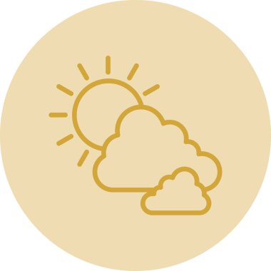 Hava durumu simgesi, vektör illüstrasyonu 