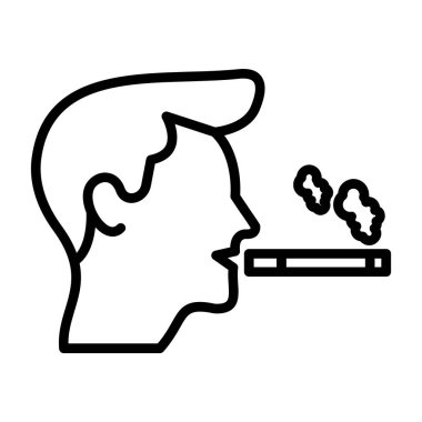 Sigara içen adam vektör simgesi 