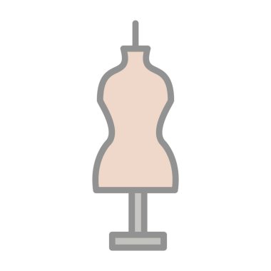 Manken düz vektör simgesi
