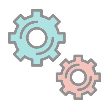 dişli simgesi vektör illüstrasyonu