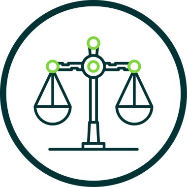 adalet sembolü web simgesi illüstrasyonu 