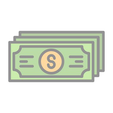 Dolar para simgesi, düz stil