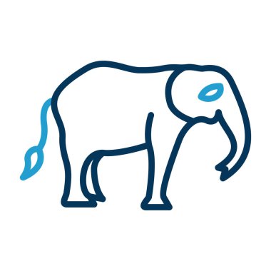 Fil simgesi, vektör illüstrasyonu basit tasarım