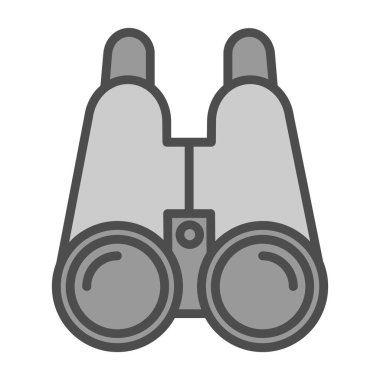 Dürbün simgesi, vektör illüstrasyonu basit tasarım