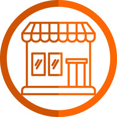 Market simgesinin vektör illüstrasyonu