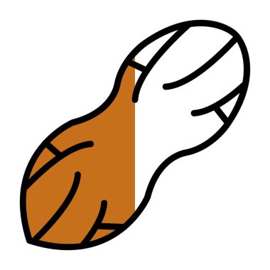 Peanut web simgesi, vektör illüstrasyonu