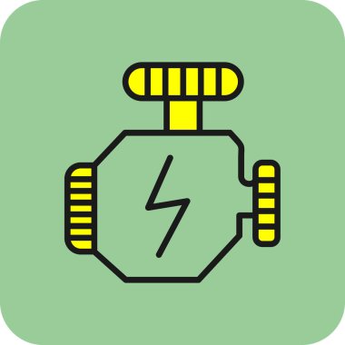 motor simgesi, vektör illüstrasyonu basit tasarım