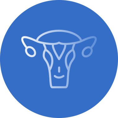 Rahim anatomisi simgesinin vektör çizimi