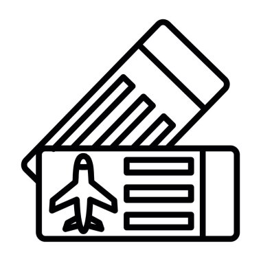 bilet seyahat simgesi vektör özeti çizimi