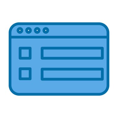 tarayıcı vektörü düz renk simgesi