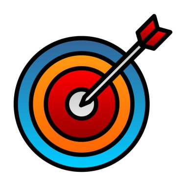 Hedef simgenin vektör illüstrasyonu 