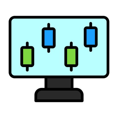 ekran simge vektör çizim 