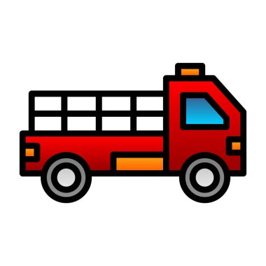 Kamyonet simgesinin vektör illüstrasyonu