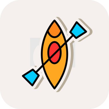 Kano yassı simgesinin vektör illüstrasyonu