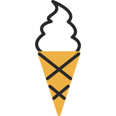 dondurma ikonu vektör illüstrasyonu