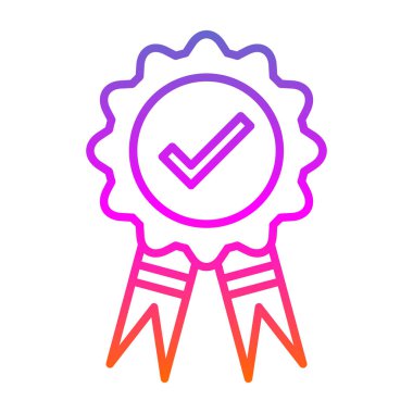 Kişisel sayfa ticari kullanımı için rozet vektör simgesi simgesi vektör çizimi..