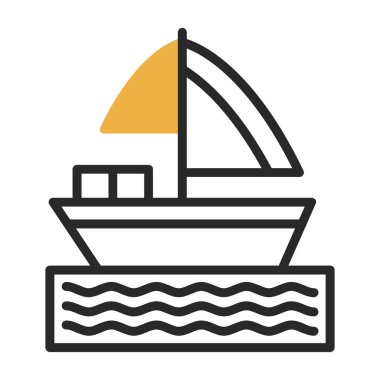 tekne web simgesi basit illüstrasyon