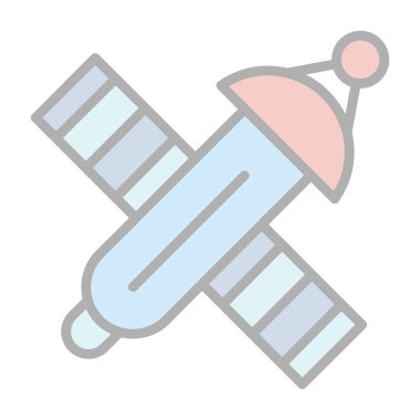 uydu simgesi, vektör illüstrasyonu basit tasarım