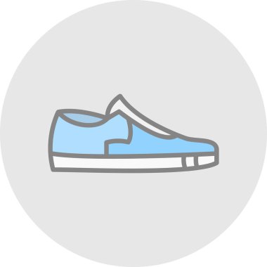 spor ayakkabı vektörü renk çizgisi simgesi