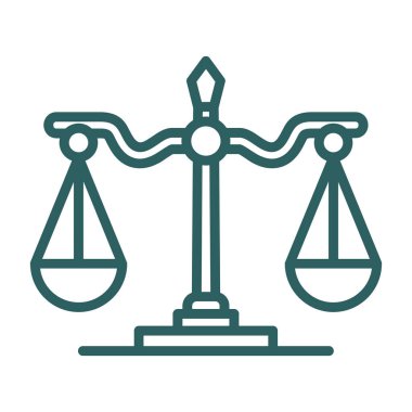 Adalet Ölçekleri simgesi web basit illüstrasyon