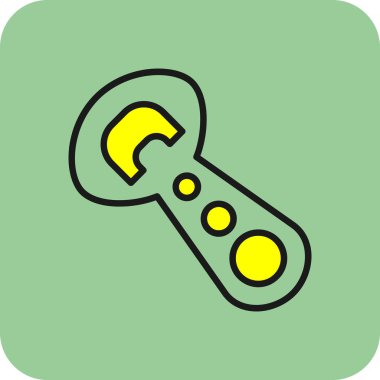 Şişe açıcı simgesinin vektör illüstrasyonu