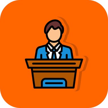 konferans konferans ikonu renk özet vektörü