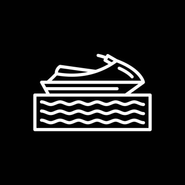 Bir tekne simgesinin vektör illüstrasyonu