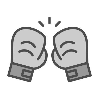 Boks eldiveni simgesi, vektör illüstrasyonu 