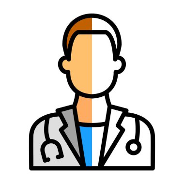 doktor avatar vektör resimleme 